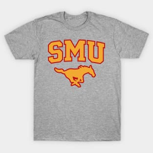 SMU Red Logo & Gold Peruna T-Shirt